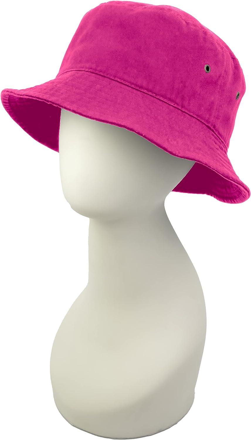 Utmost Bucket Hat 100% Cotton & Denim Lightweight Packable Outdoor Summer  Beach Fishing Sun Hat 1pc Hot Pink Large-X-Large