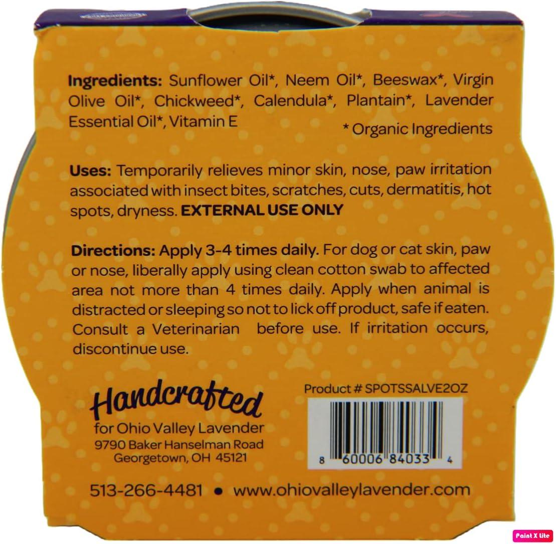 K9 Skin Repair Spot's Soothing Salve Organic Ointment with Vitamin E