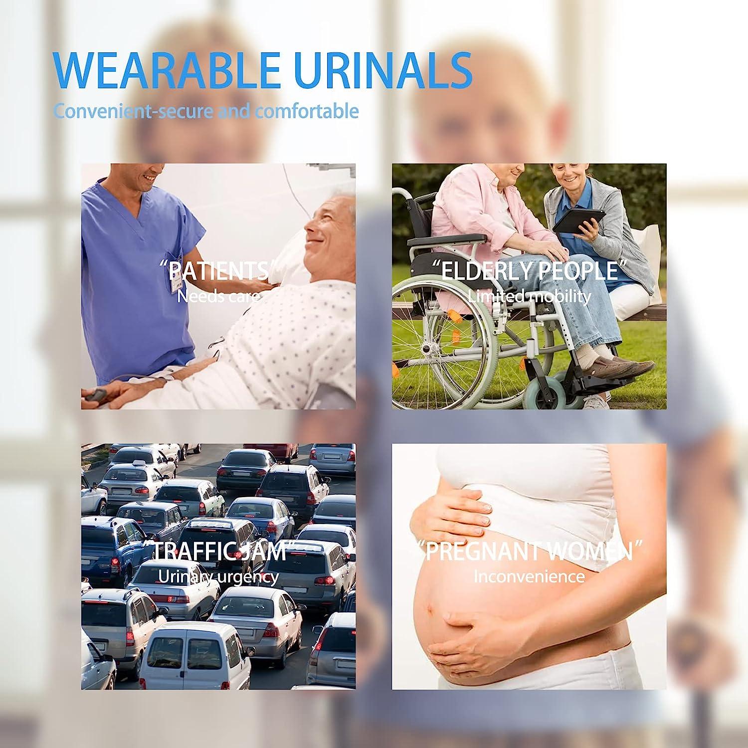 Wearable Urinal for Men Portable Latex Material 1000ml Capacity