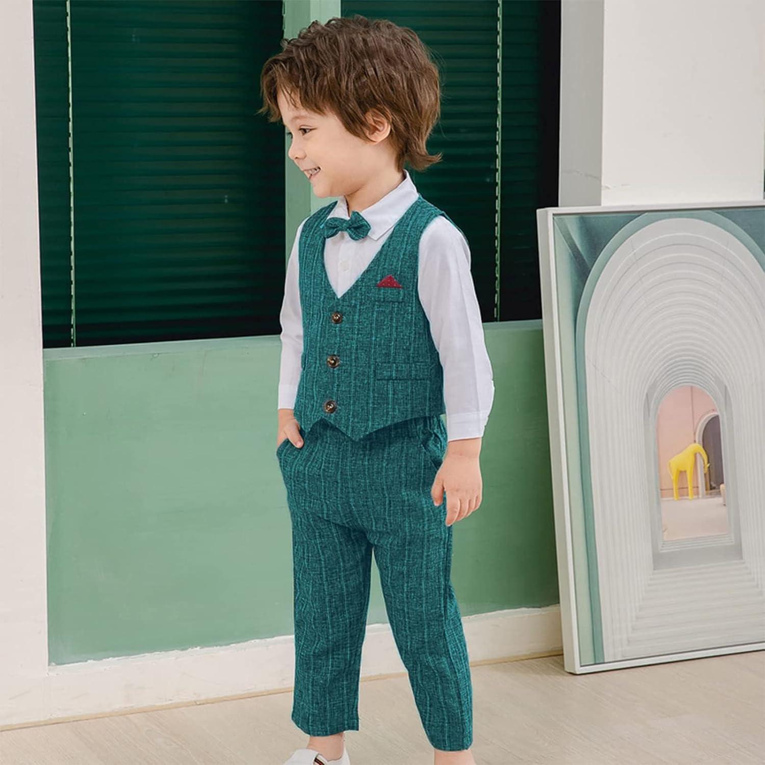Volunboy Toddler Formal Waistcoat Suit PCS Set for Baby Boys,