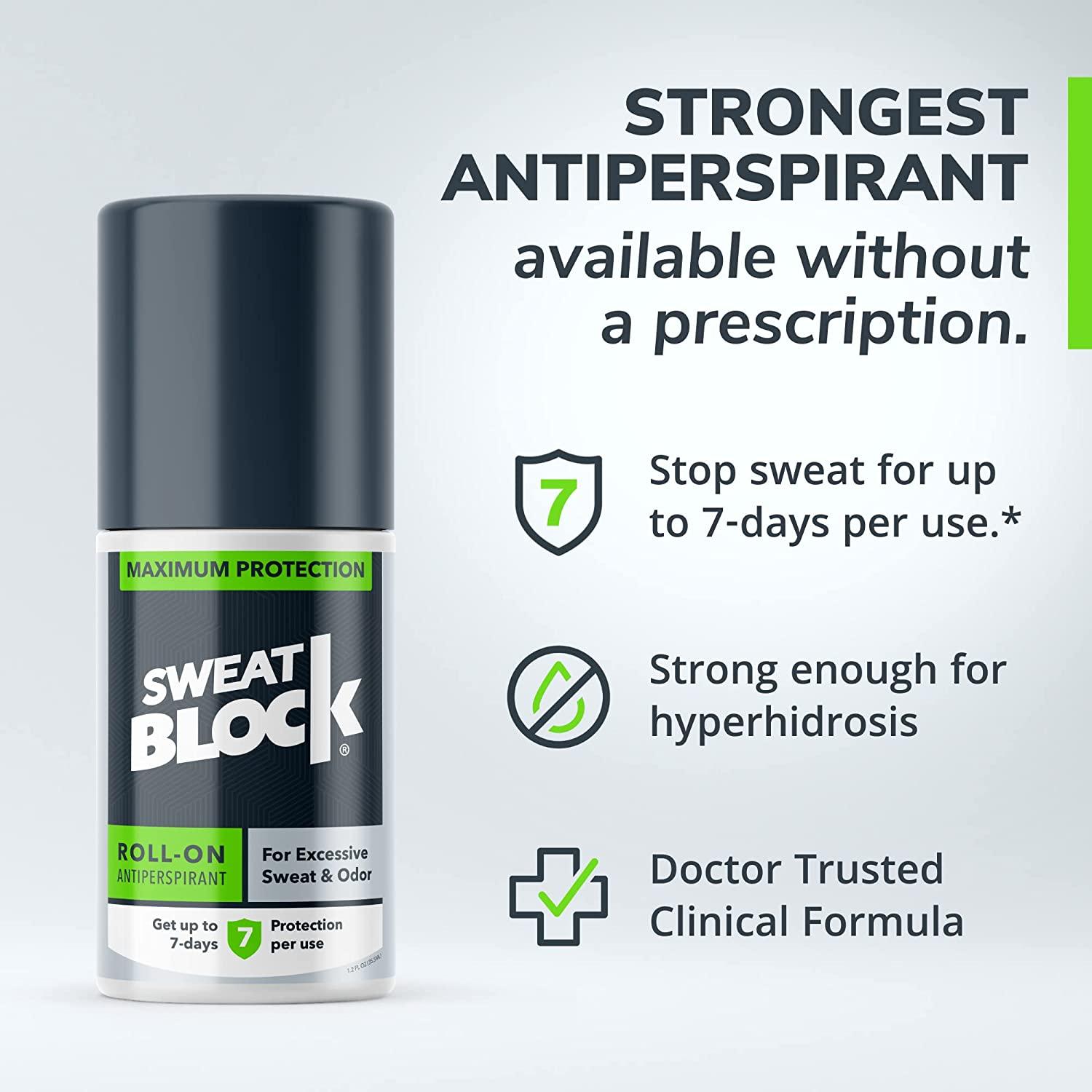 SweatBlock Antiperspirant Rollon with DRIBOOST [PM] Hyperhidrosis