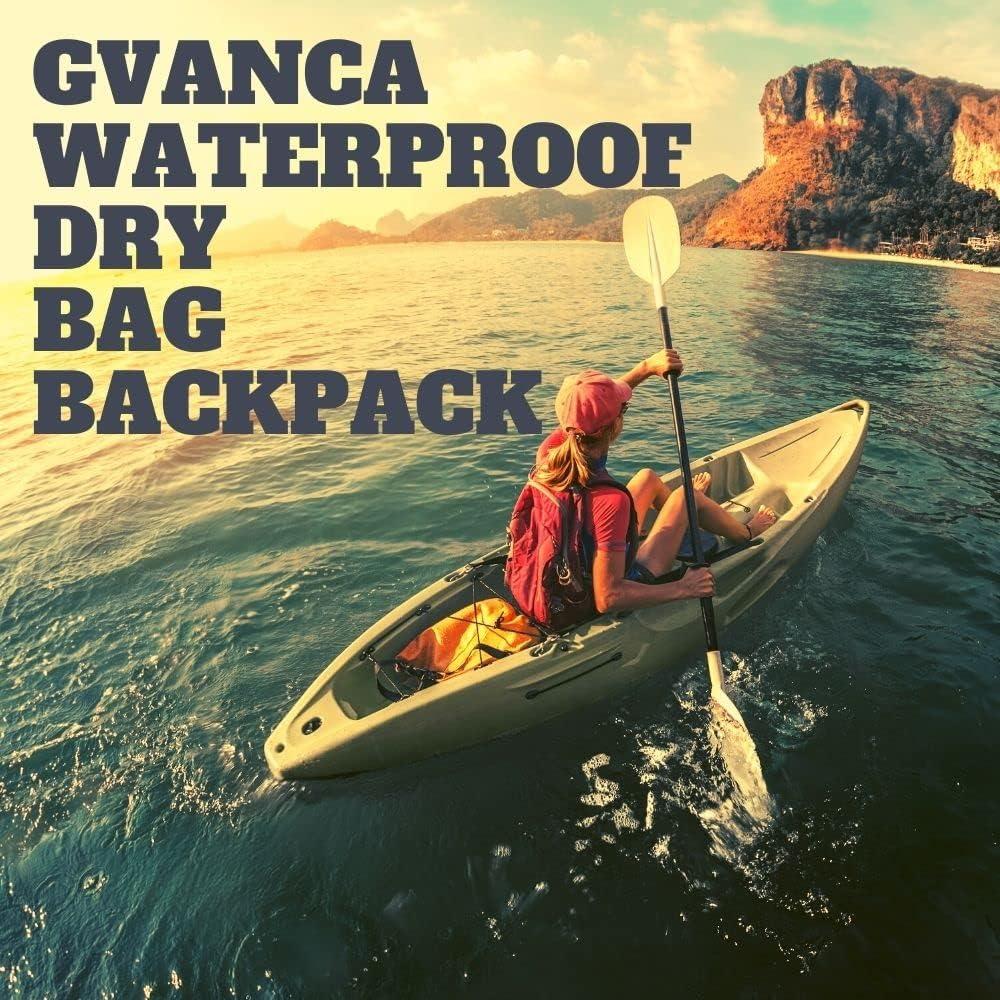 GVANCA Waterproof Dry Bag Backpack for Kayaking Roll Top Closure Dry  Backpack for Kayak Dry Sack for Outdoors Water Activities Boating Sailing  Canoeing Rafting Diving Fishing and Camping Grey 35L