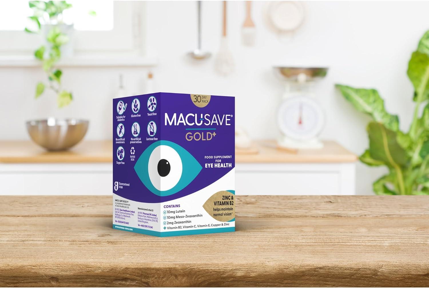 MacuSAVE Gold+ Supplement with MesoZeaxanthin/Lutein, Zeaxanthin