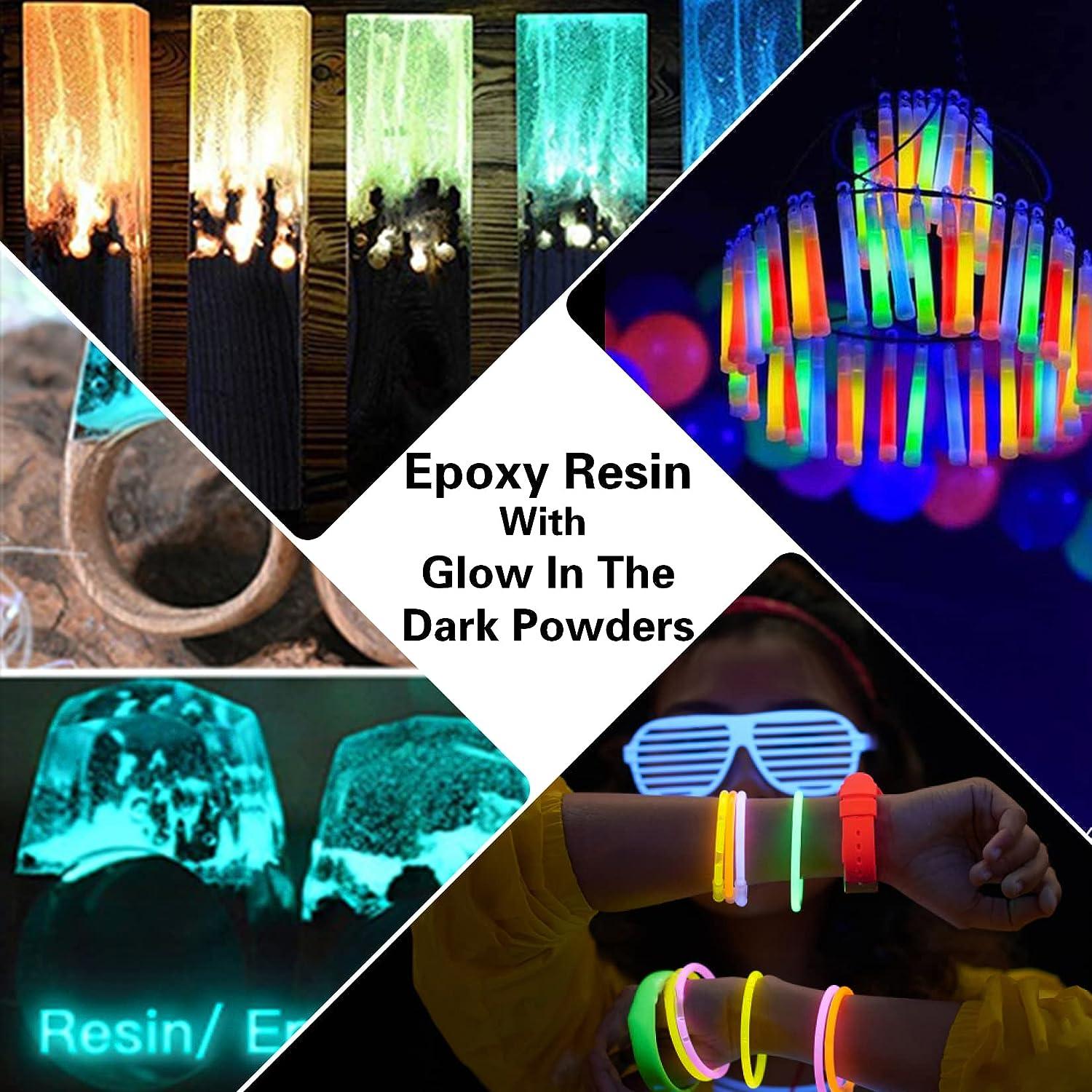 Glow On Combo Set of Glow Powder for Epoxy and UV Resin Art