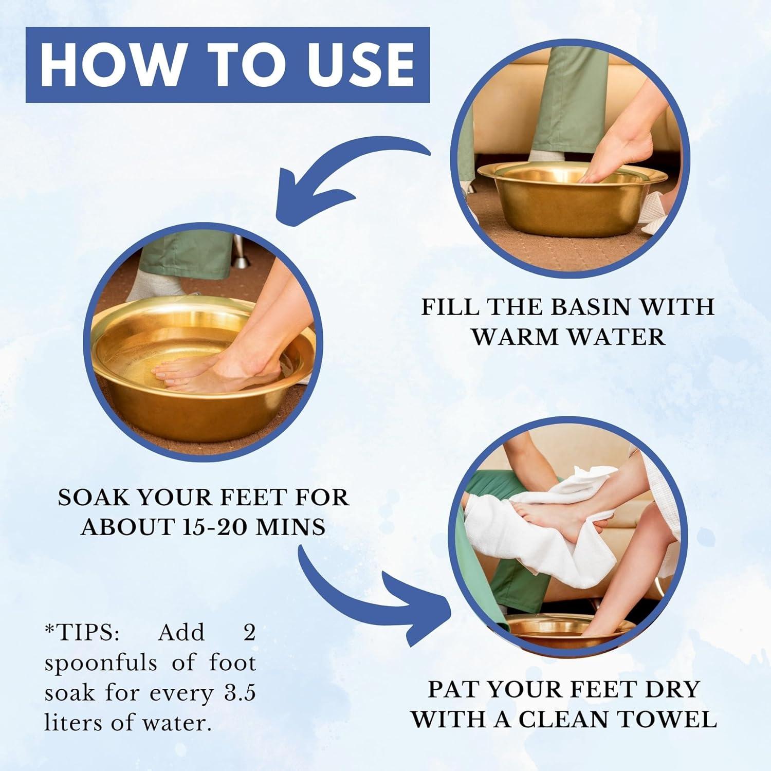 Foot Soak with Tea Tree Oil and Dead Sea Salt Made in UK Helps Treat
