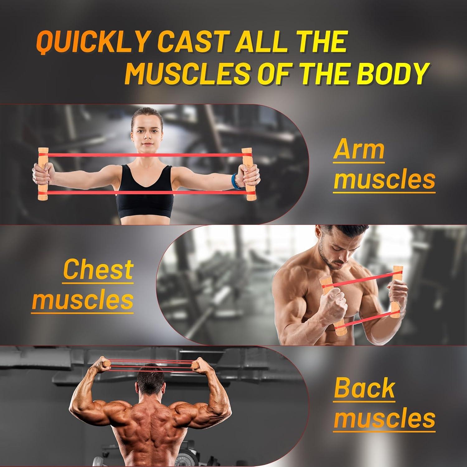 Rip Stick Workout Home Gym Adjustable Resistance Bands for Upper