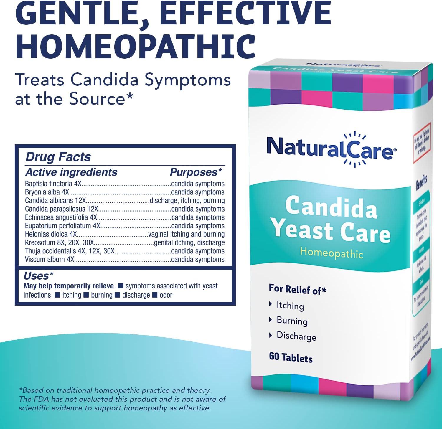NaturalCare Candida Yeast Care Homeopathic Treatment Relieve Yeast