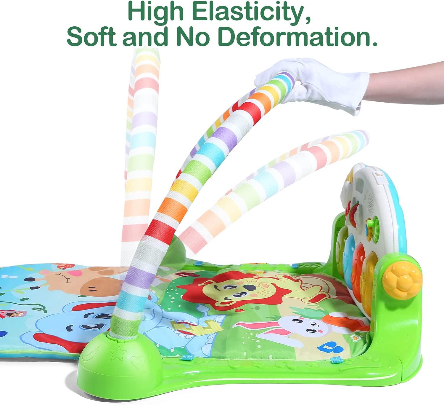 CUTE STONE Baby Gym Play Mat , Kick and Play Piano Gym, Musical