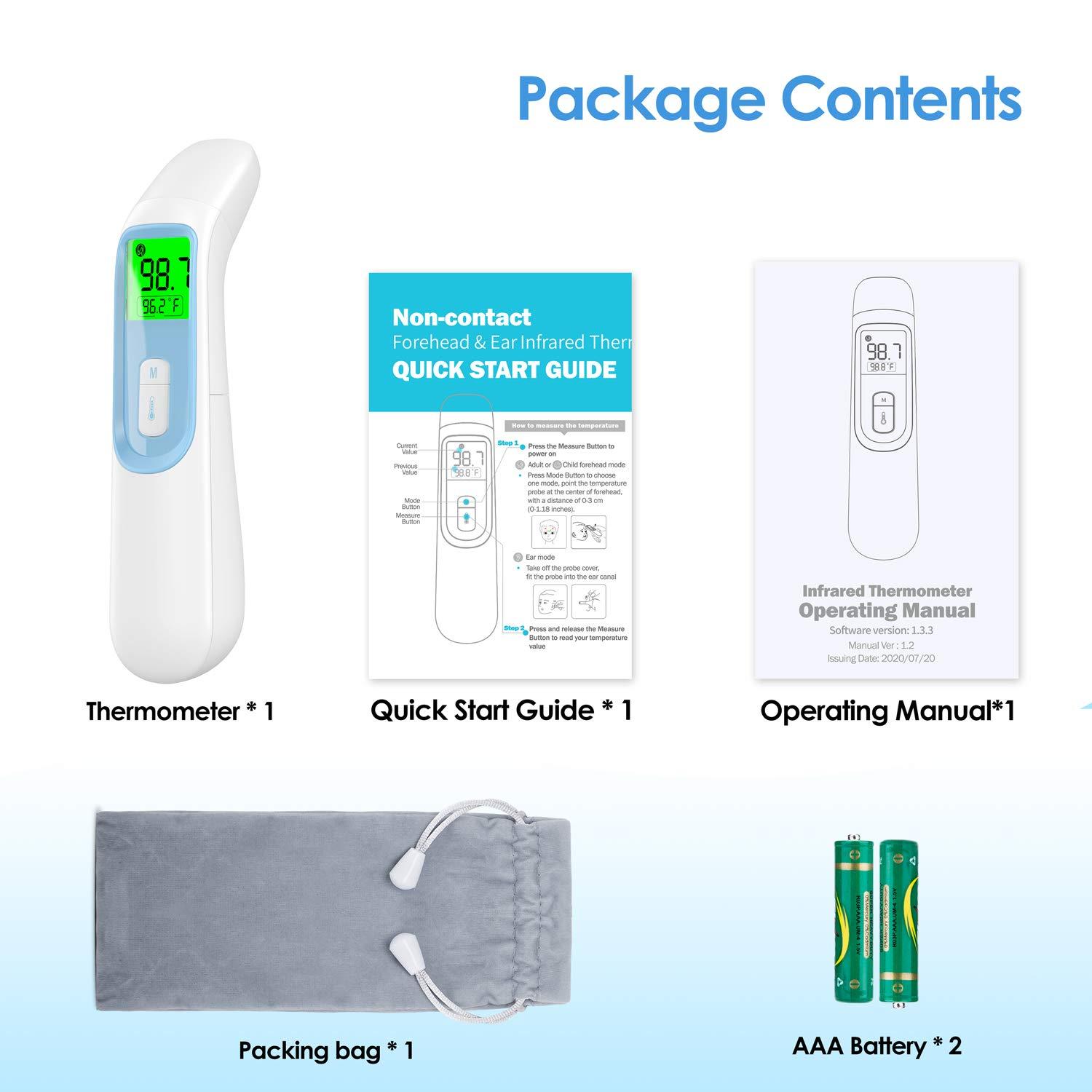 Forehead thermometer hot sale vs ear
