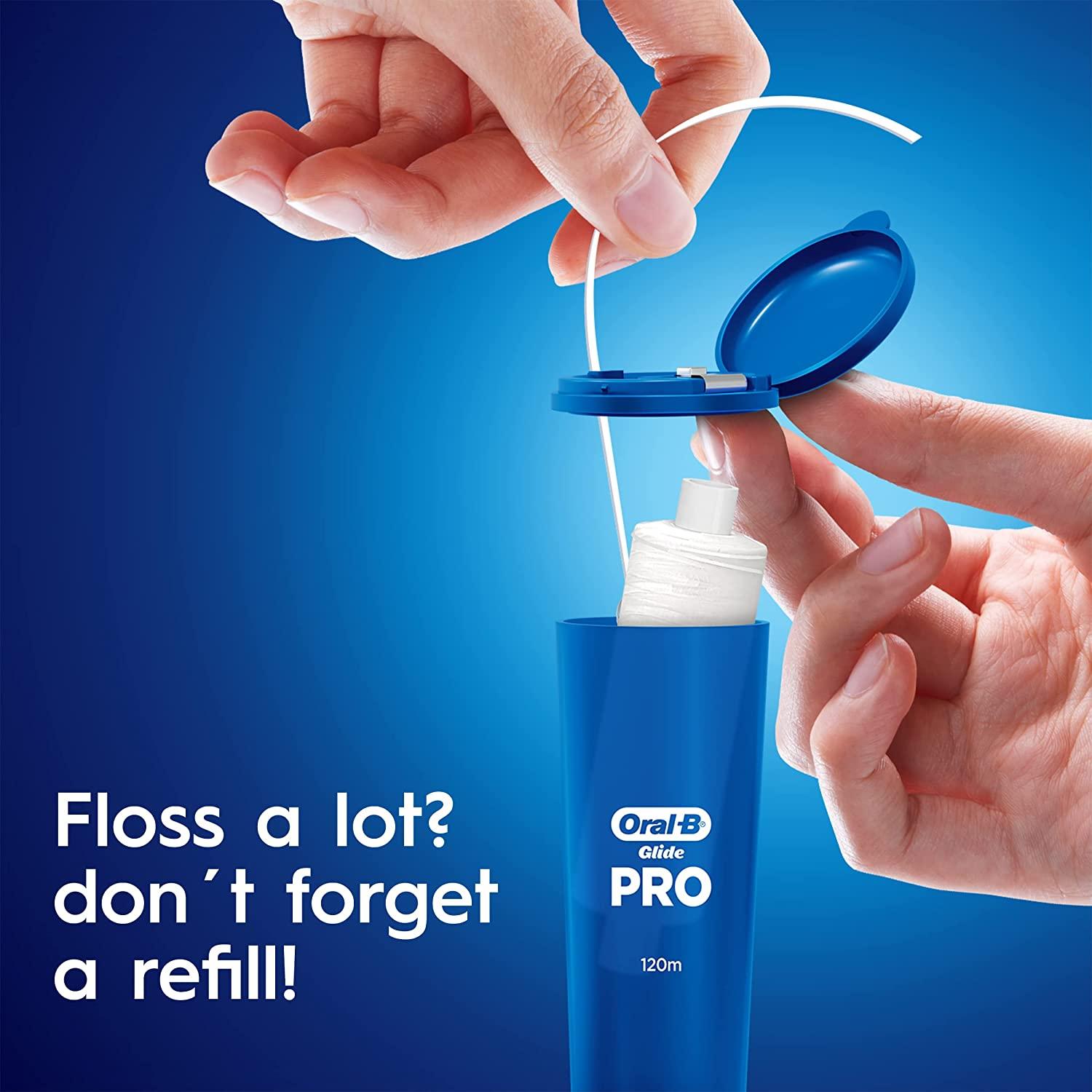 OralB Glide PRO 240m Refillable Dental Floss Starter Kit + Refill
