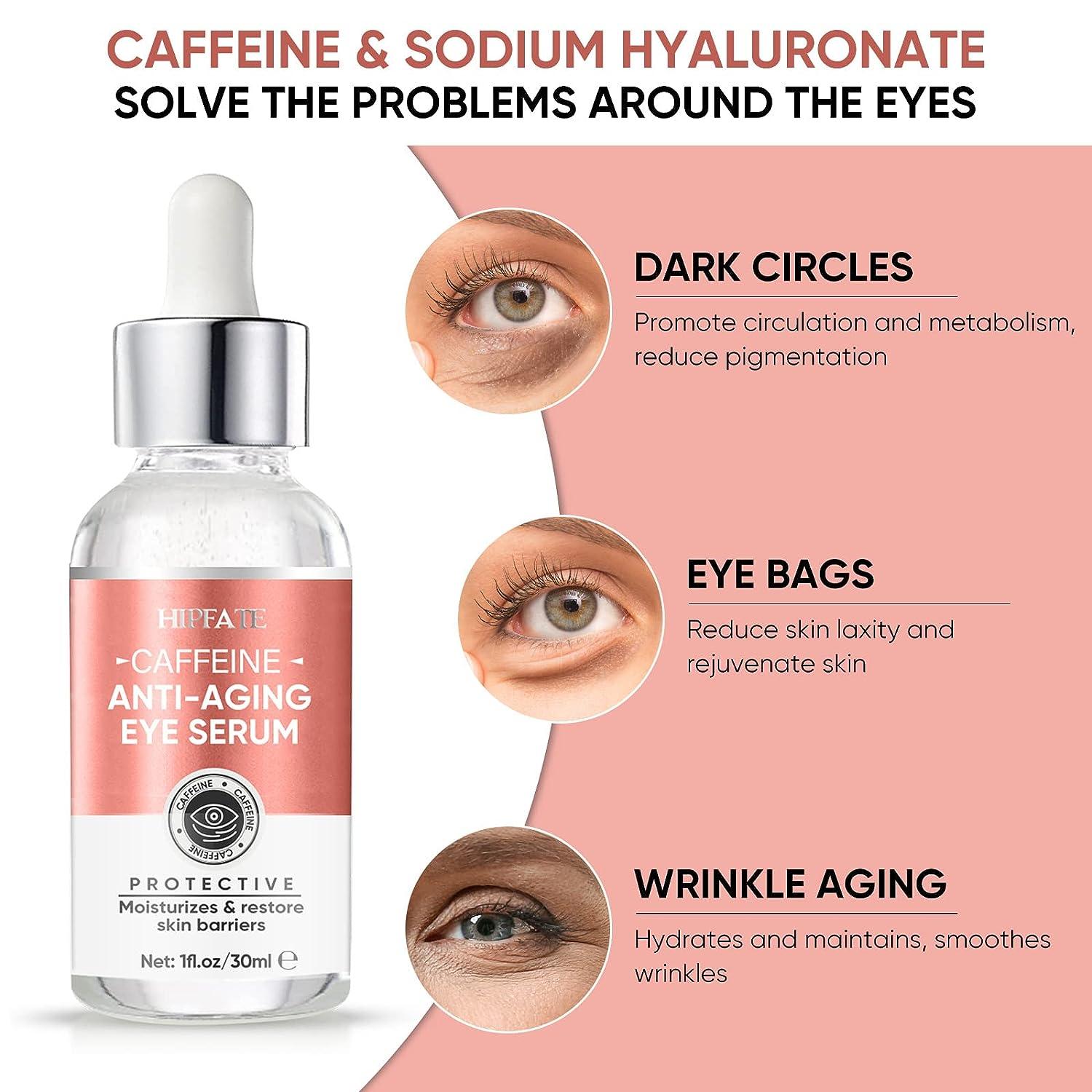 Eye Cream, Caffeine Eye Serum for Fades Dark Circles and Puffiness