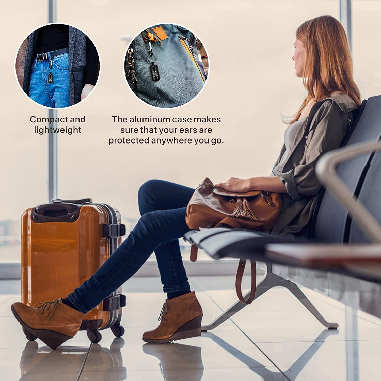 Airplane Ear Plugs Pressure Relief Earplugs [2 Pairs], 100x Reusable