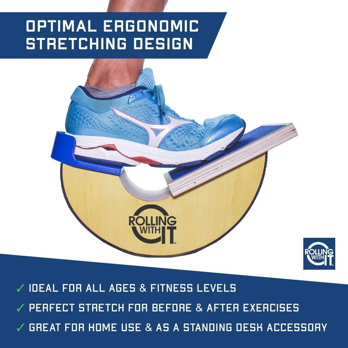 Rolling With It Premium Calf Stretcher Foot Rocker for Plantar