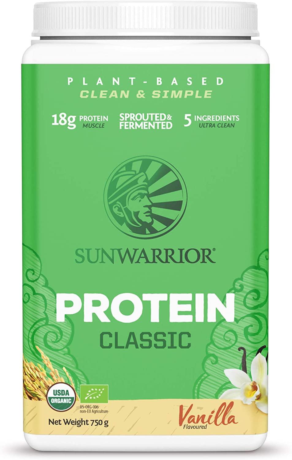 Sunwarrior Classic Vegan Sprouted Brown Rice Protein Powder (Vanilla
