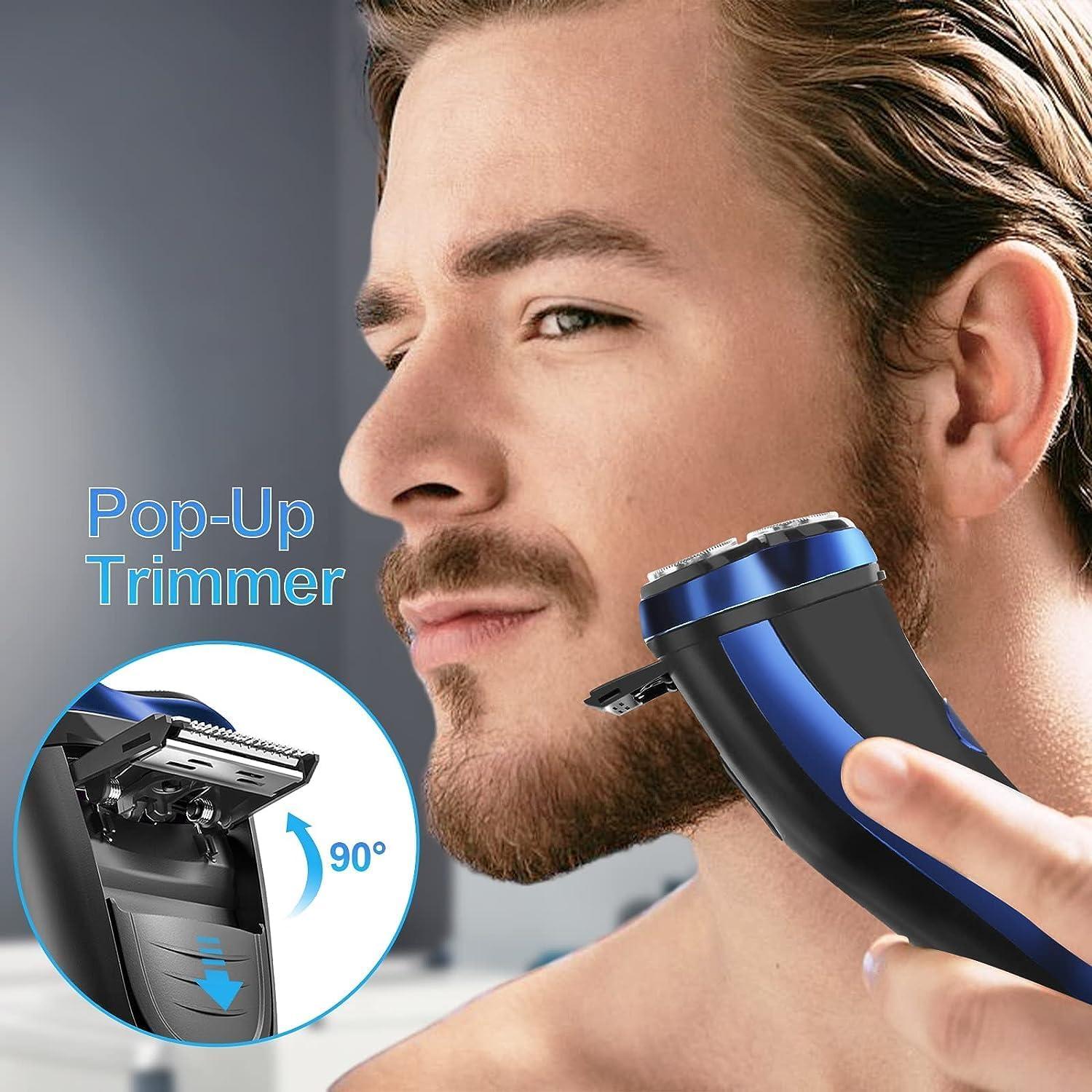 NWOUIIAY Electric Razor Shavers for Men - Wet/Dry with 3 Rotating Heads ...