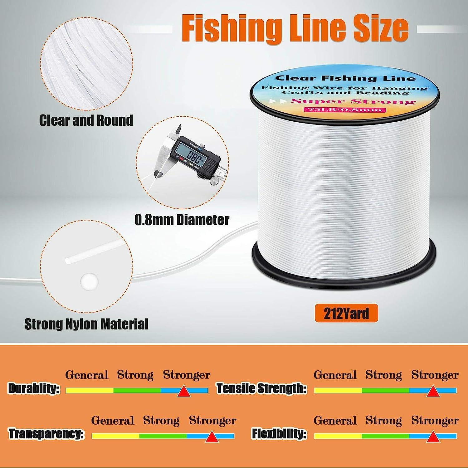 Strong Fishing Line Clear, Acejoz Thick Fishing Wire 0.8mm