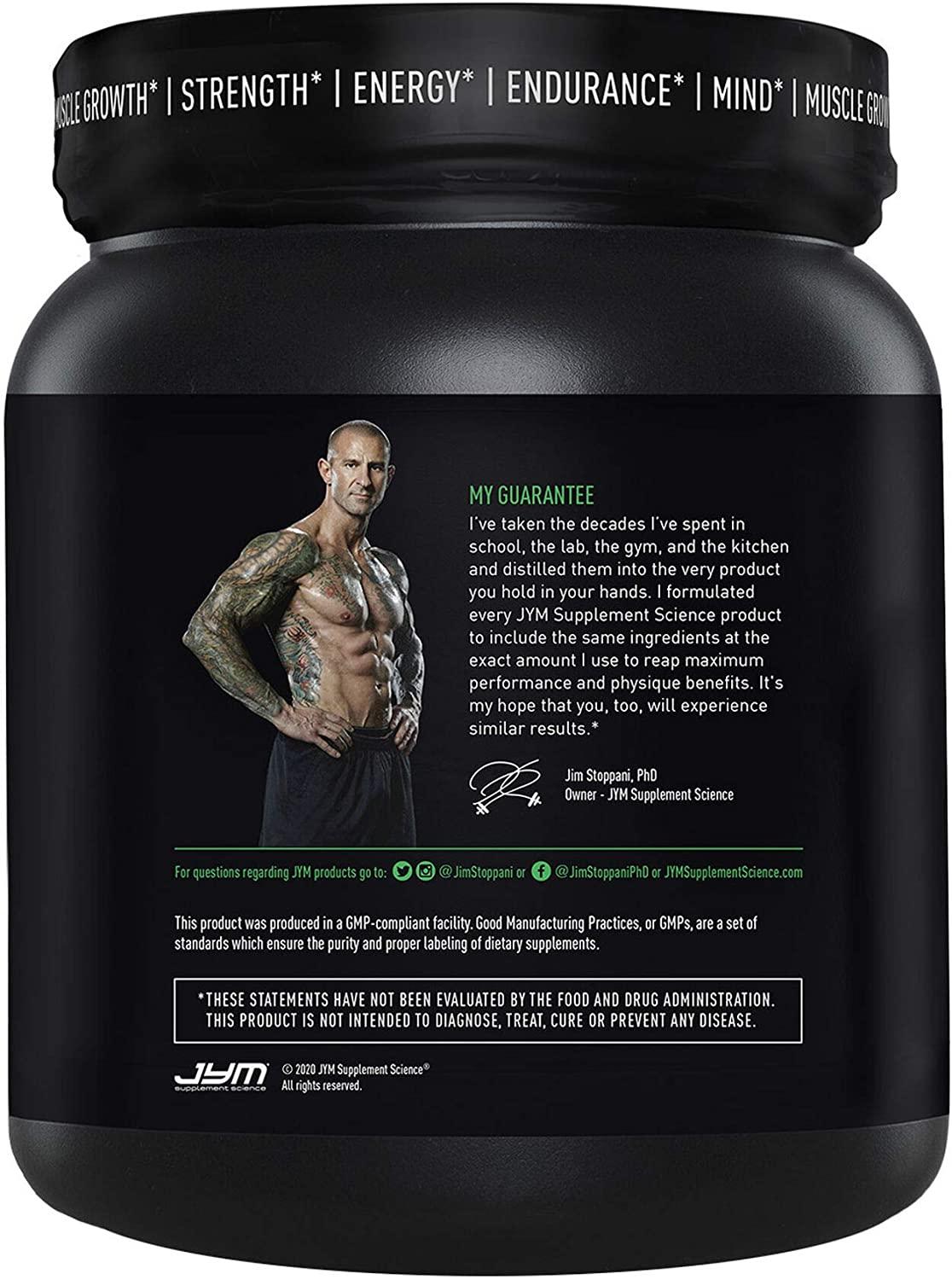 JYM Pre Workout Powder Pineapple Strawberry Flavor BCAAs, Creatine