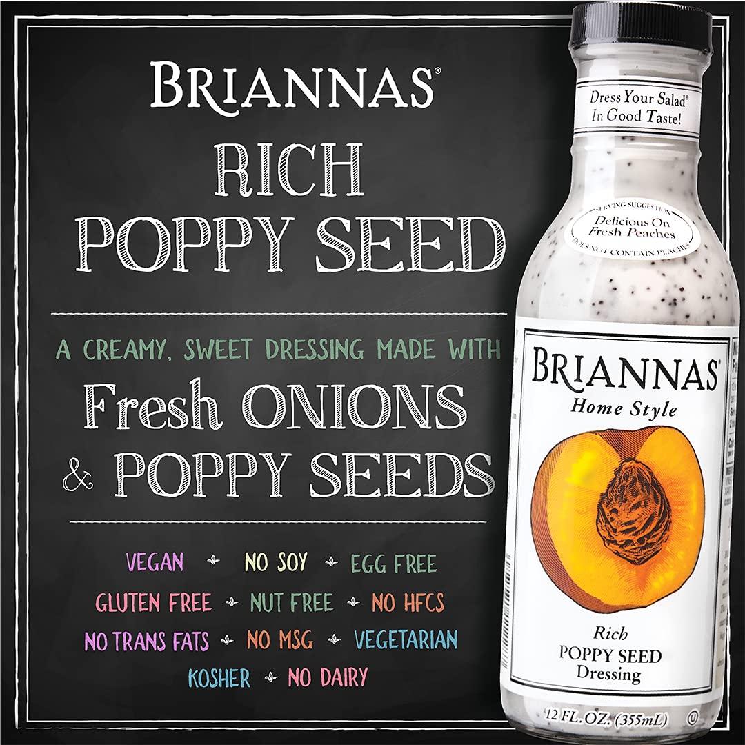 Briannas, Dressing Poppy Seed, 12 Fl Oz