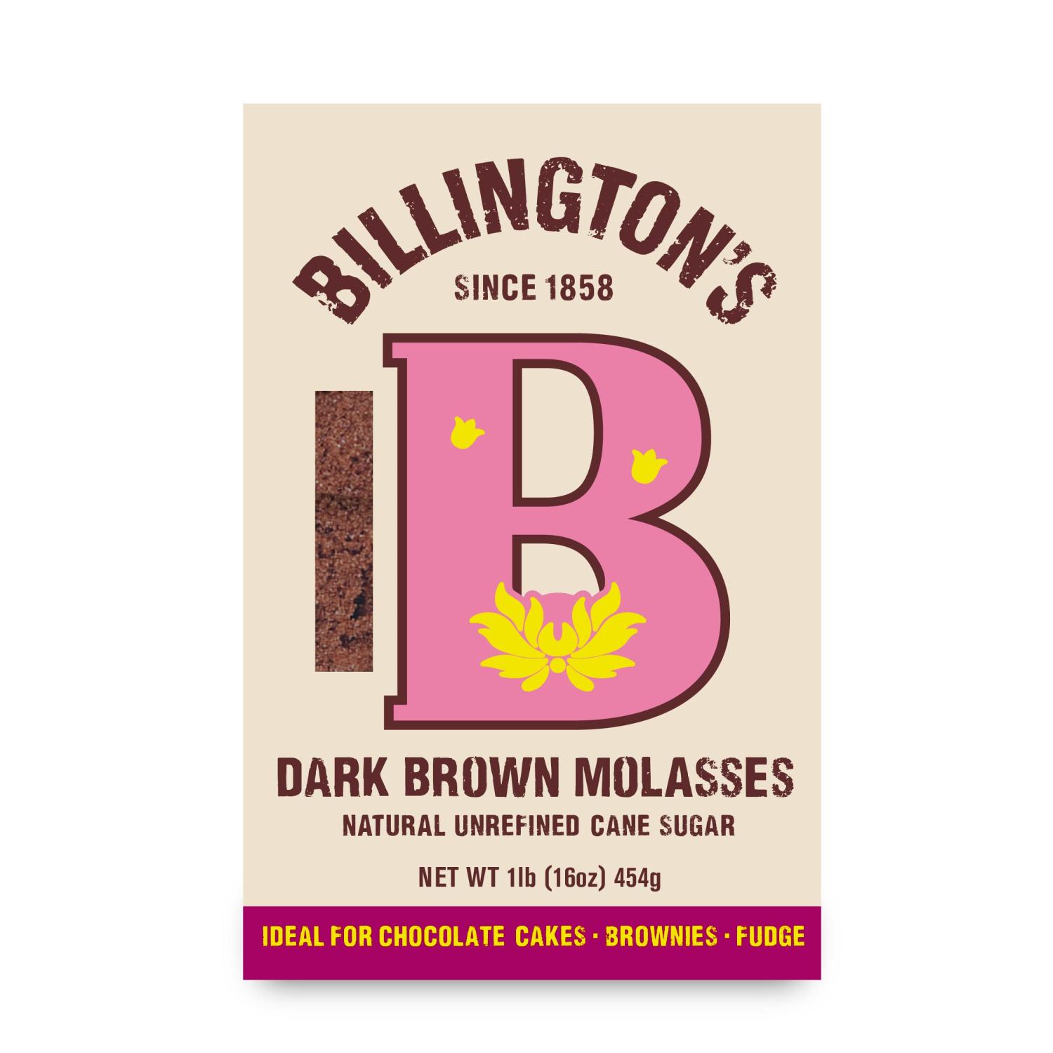 Billington's Natural Dark Brown Molasses Sugar 1 LB Pack of 10