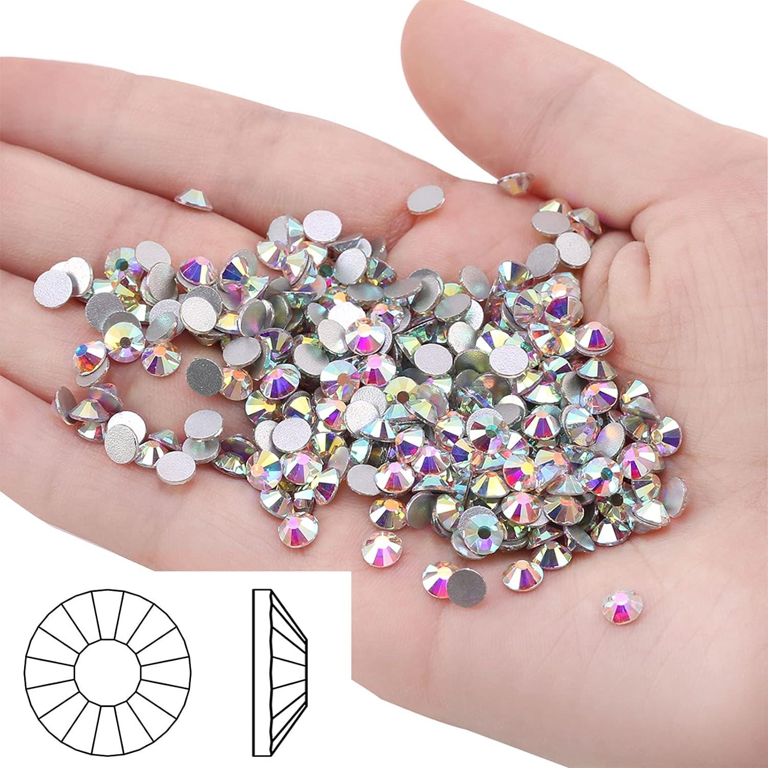 Novani Crystal Rhinestones, Flatback Loose Gemstones 1440pcs Glass