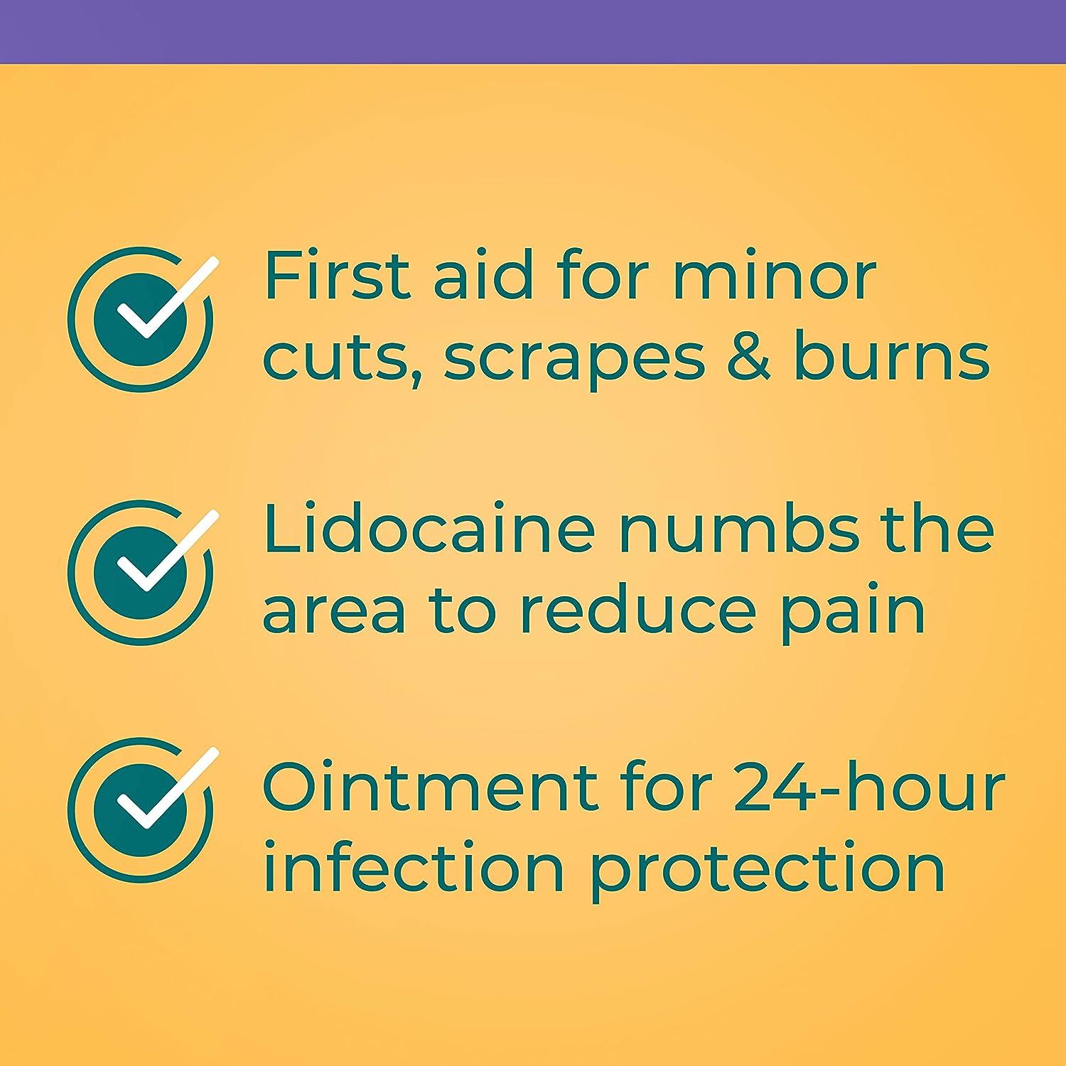 Neosporin + Lidocaine First Aid Antibiotic Ointment, Maximum Strength