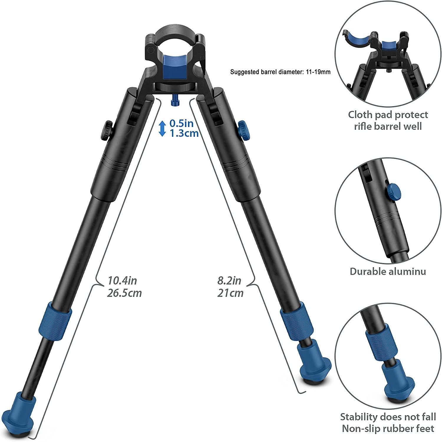 Bestsight Clamp on Bipod for Rifles 69 inch Adjustable Height