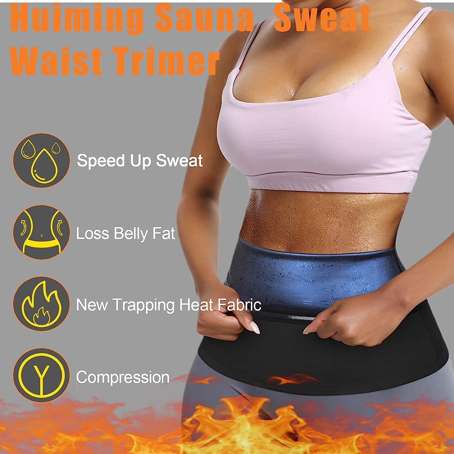 huiming Sauna Suit Waist Trimmer for Women Waist Trainer Belt, Sauna  Slimming Belt for Women Lower Belly Fat Plus Size Large-X-Large