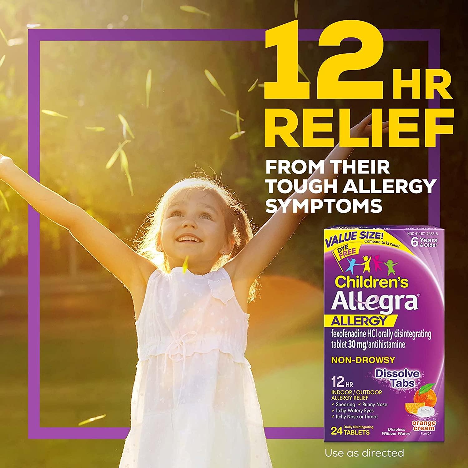 Allegra Children's NonDrowsy Antihistamine Meltable Tablets for 12