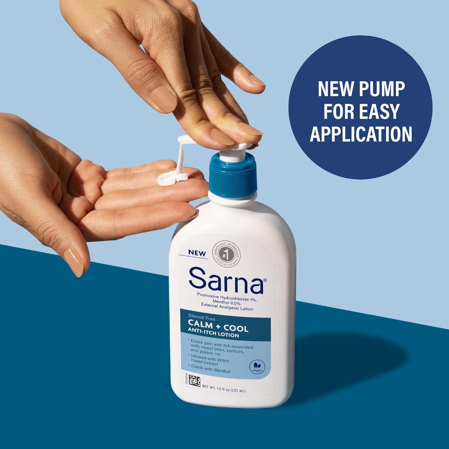 Sarna Calm + Cool Anti-Itch Lotion | Relieve Pain & Itch from Insect ...