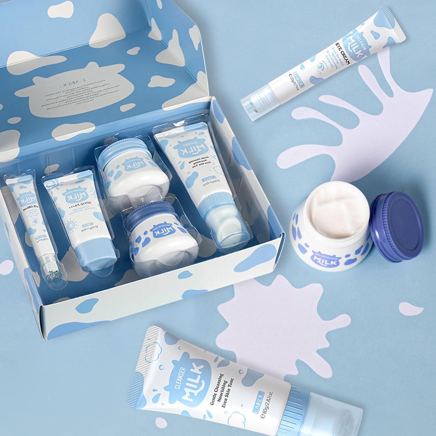 FEXPDL 5 Piece Milk Skin Care Sets & Kits Kids Skin Care Products
