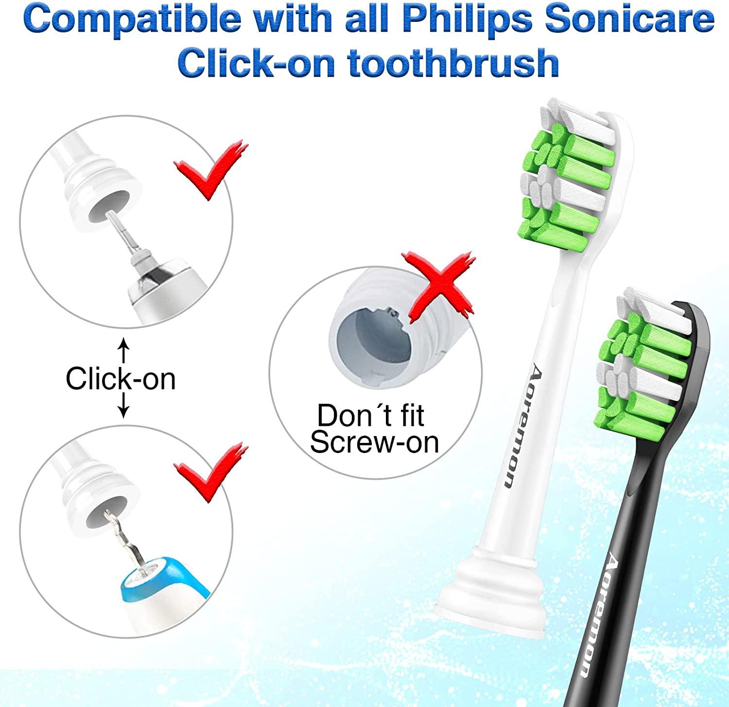 Aoremon Toothbrush Replacement Heads for Philips Sonicare Diamondclean