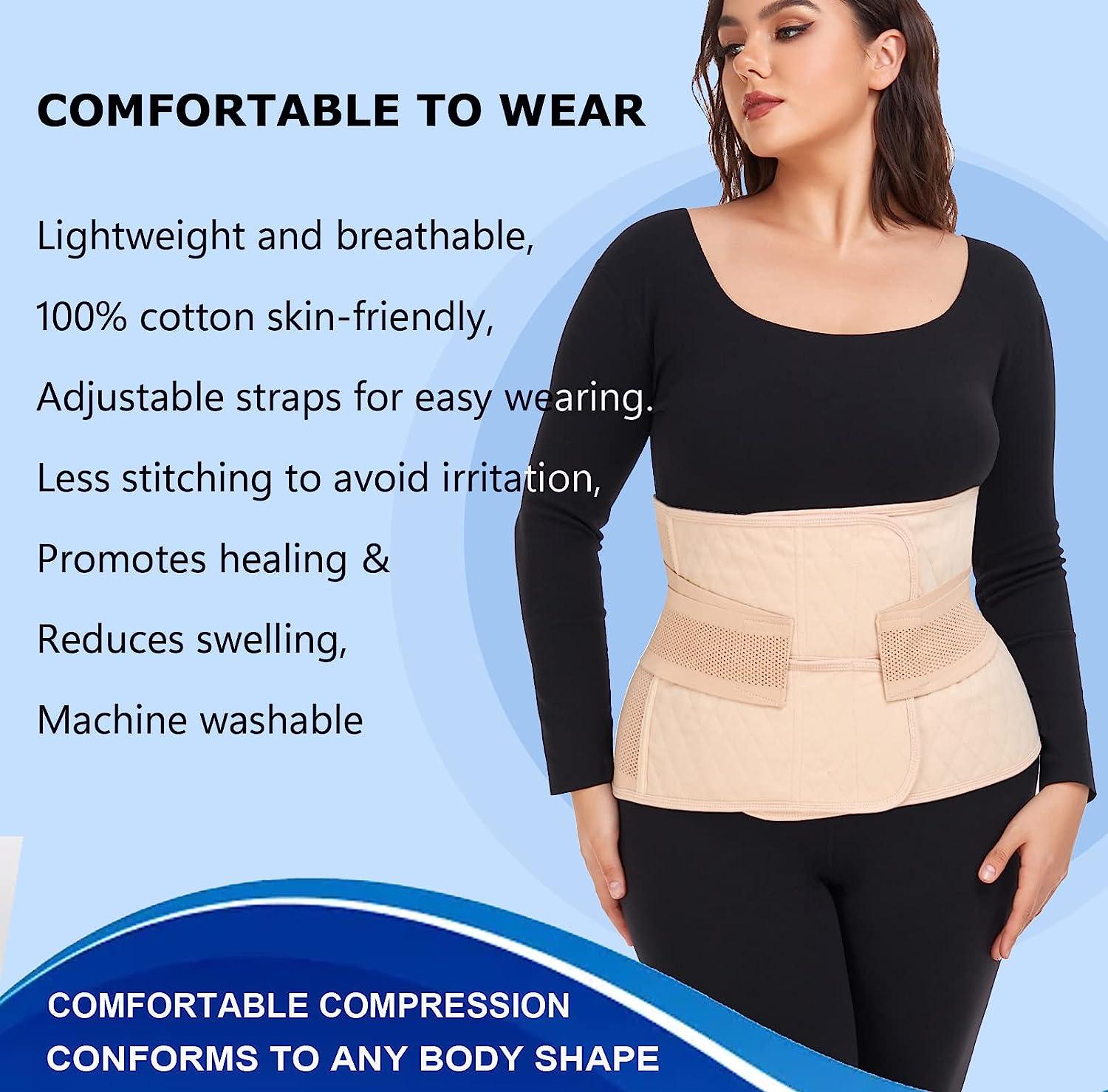 Abdominal Binder Post Surgery for Men and Women, Postpartum Belly Band,  Hernia Belt Stomach Compression Wrap for Hernia Surgery, C-Section, Natural  Birth, Abdominal Injuries,Nude,S/M Nude For waistline 25.5-33,S/M