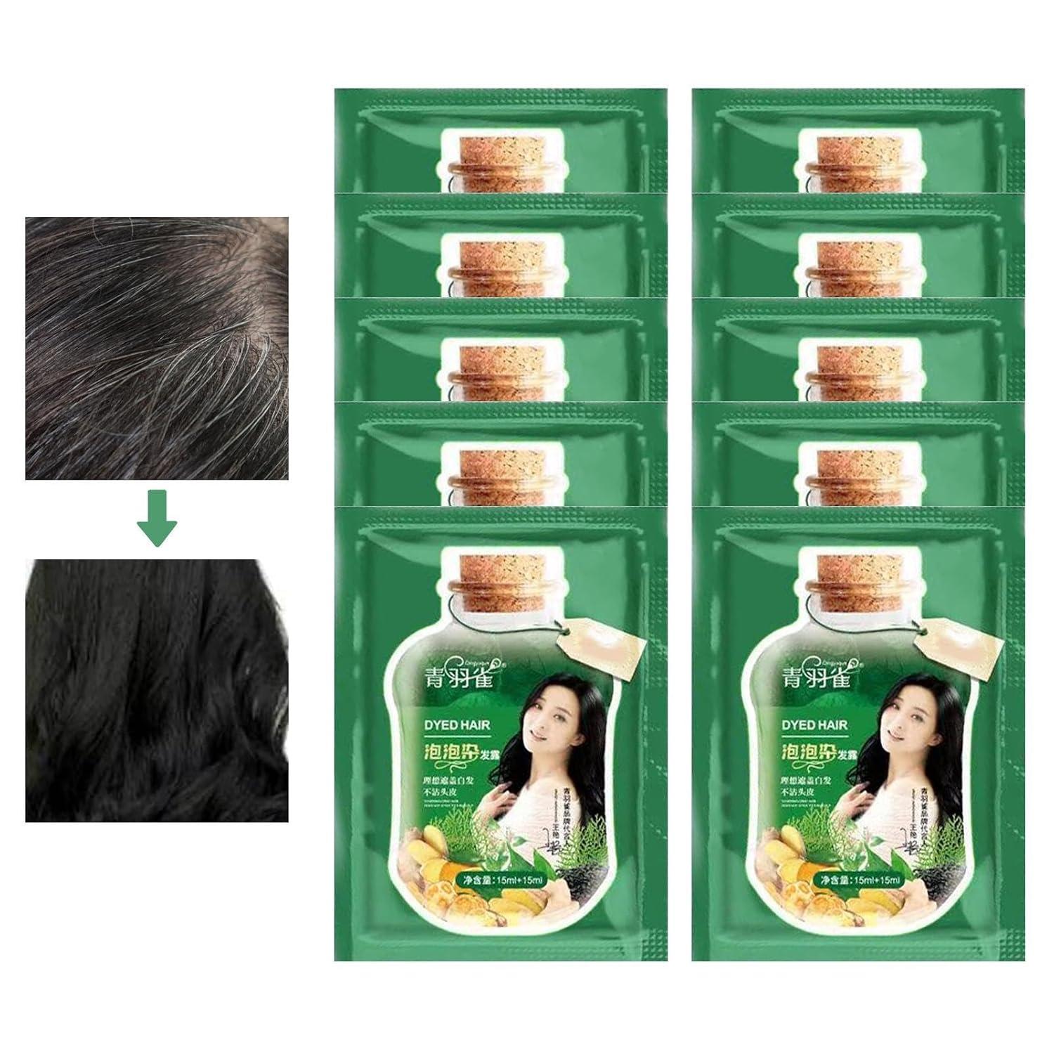ÉCLAT Botanical Natural Black Natural Plant Hair Dye | Botanical Bubble Hair Color & Shampoo