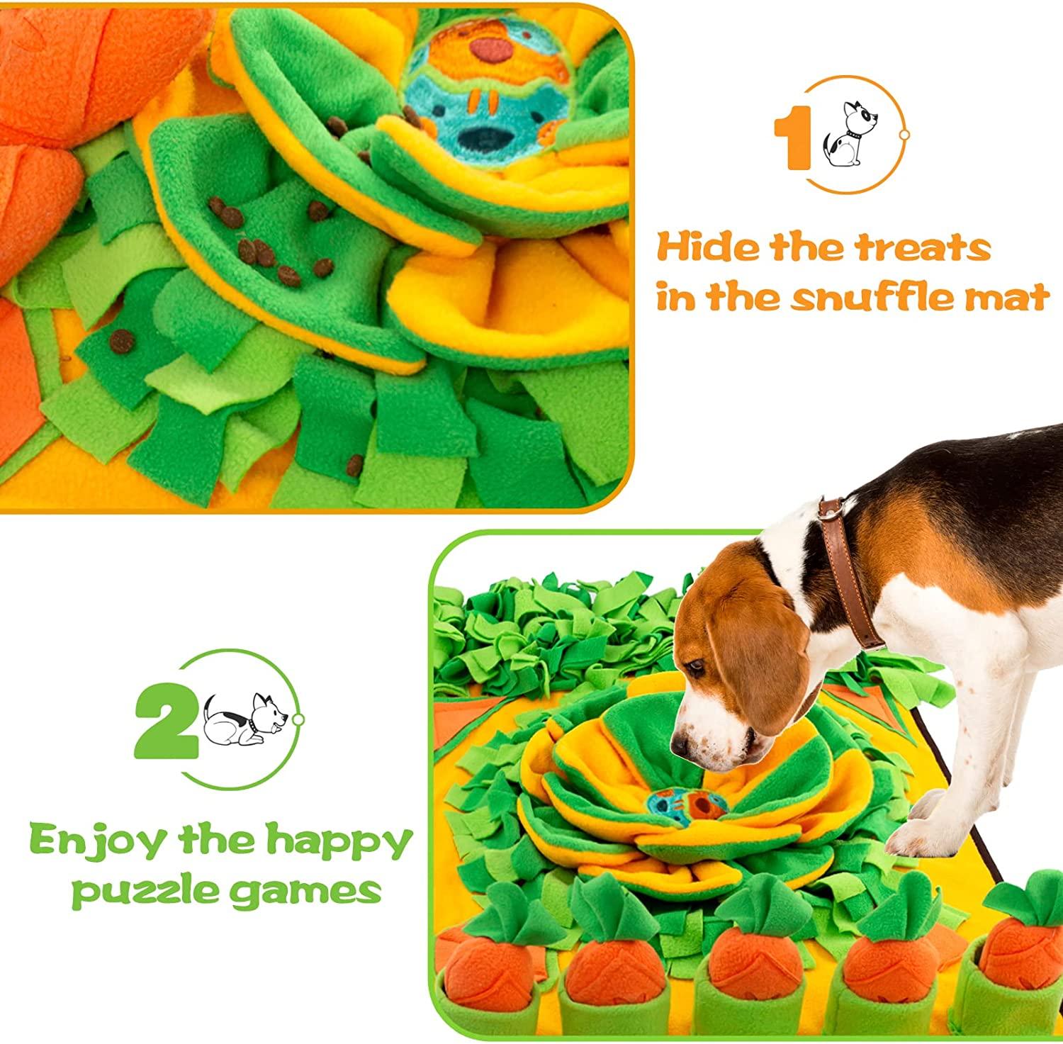Snuffle Mat for Dogs, Nobleza Sniff Mat for Dogs to Encourage Natural  Foraging Skills, Interactive Training Slow Feeding Dog Sniffing Mat Puzzle  for