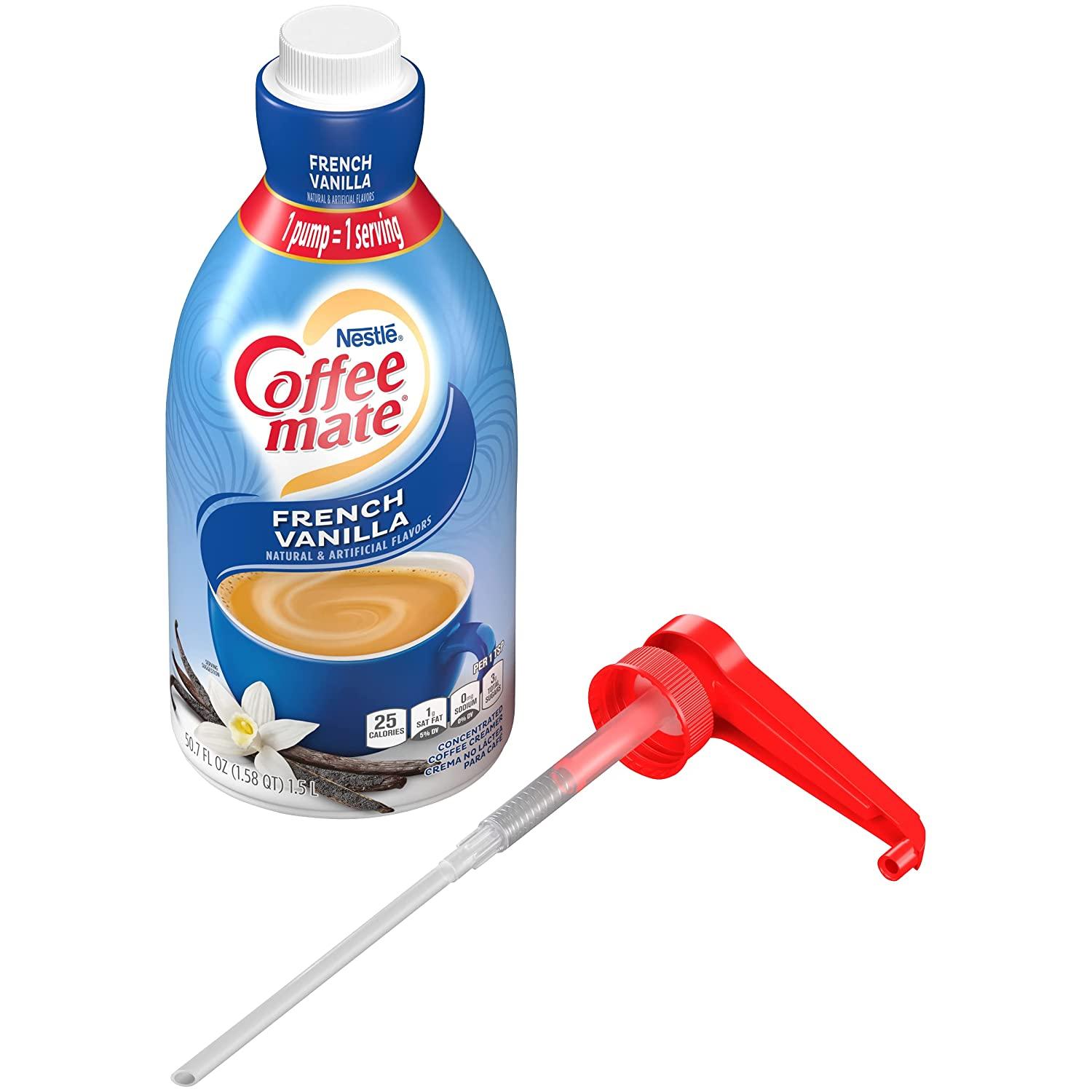 Coffee Mate Liquid Concentrate 1.5 Liter Pump Bottle Variety Pack