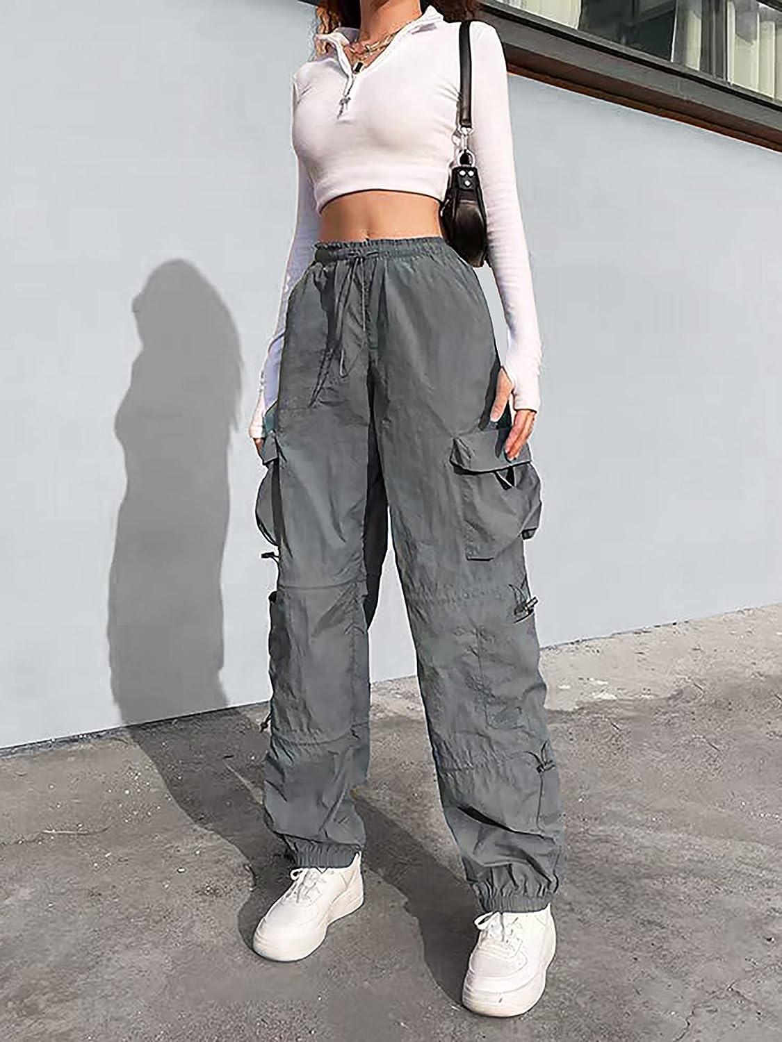 Punk Ruched Baggy Cargo Pants  Pants for women, Cargo pants women, Women  pants casual