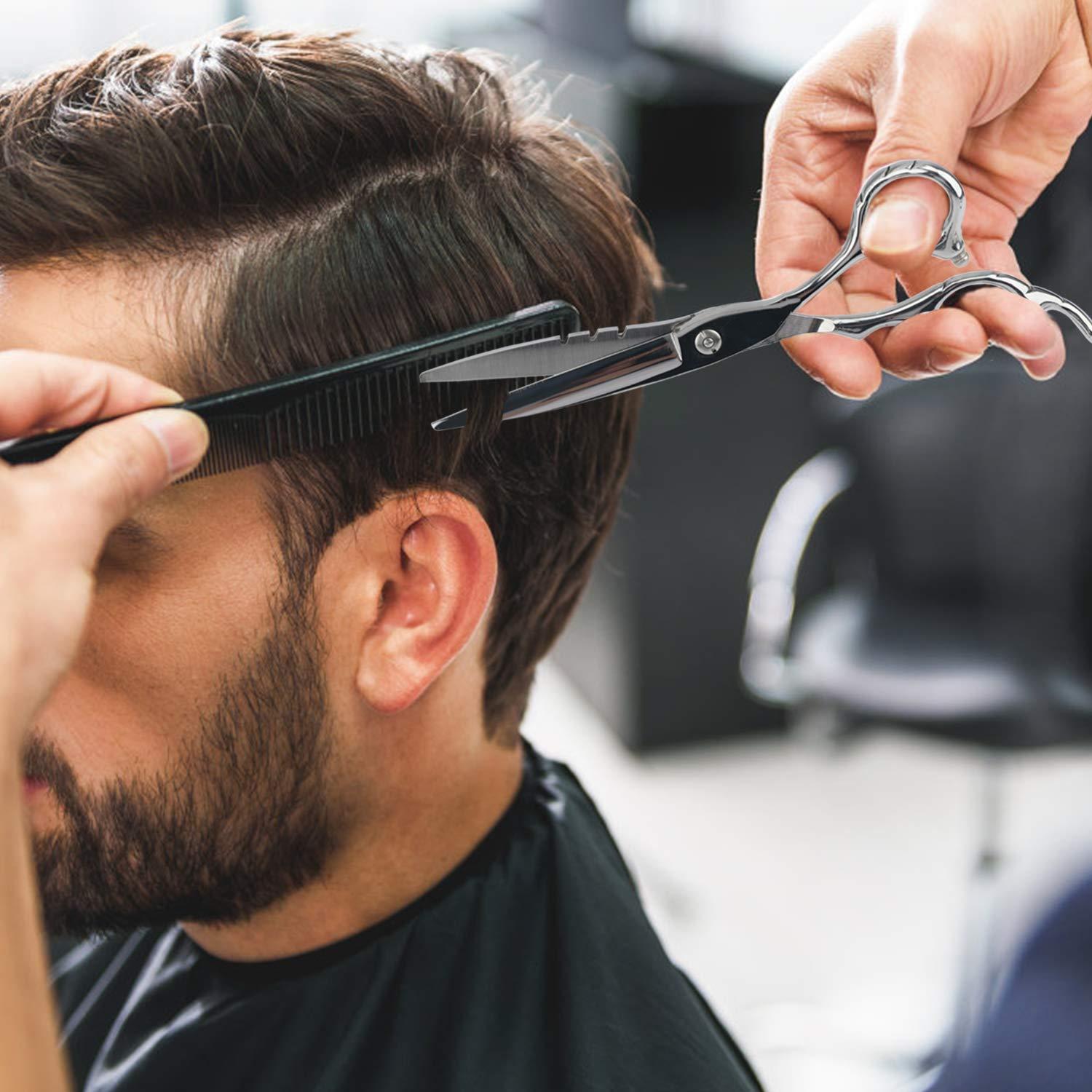 Hair Cutting Scissors Thinning Shears Kit,6.5 inch Professional Haircut Scissors Beard Trimming