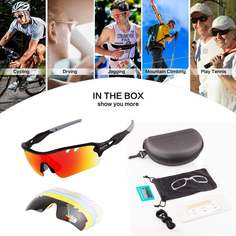 Polarized Sports Sunglasses Cycling Sun Glasses for Men Women with