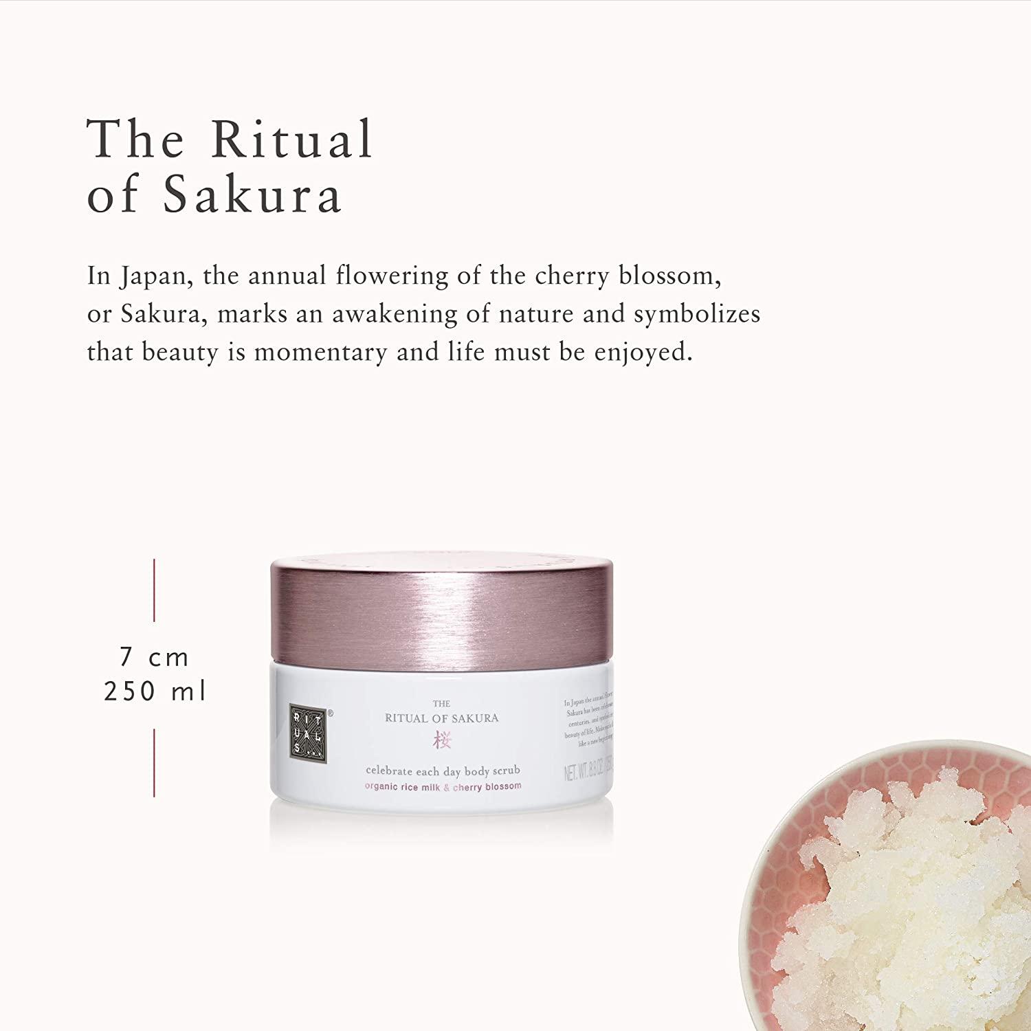 RITUALS Sakura Body Scrub - Exfoliating Scrub with Sugar, Sweet Almond Oil  & Cherry Blossom - 8.8 Oz