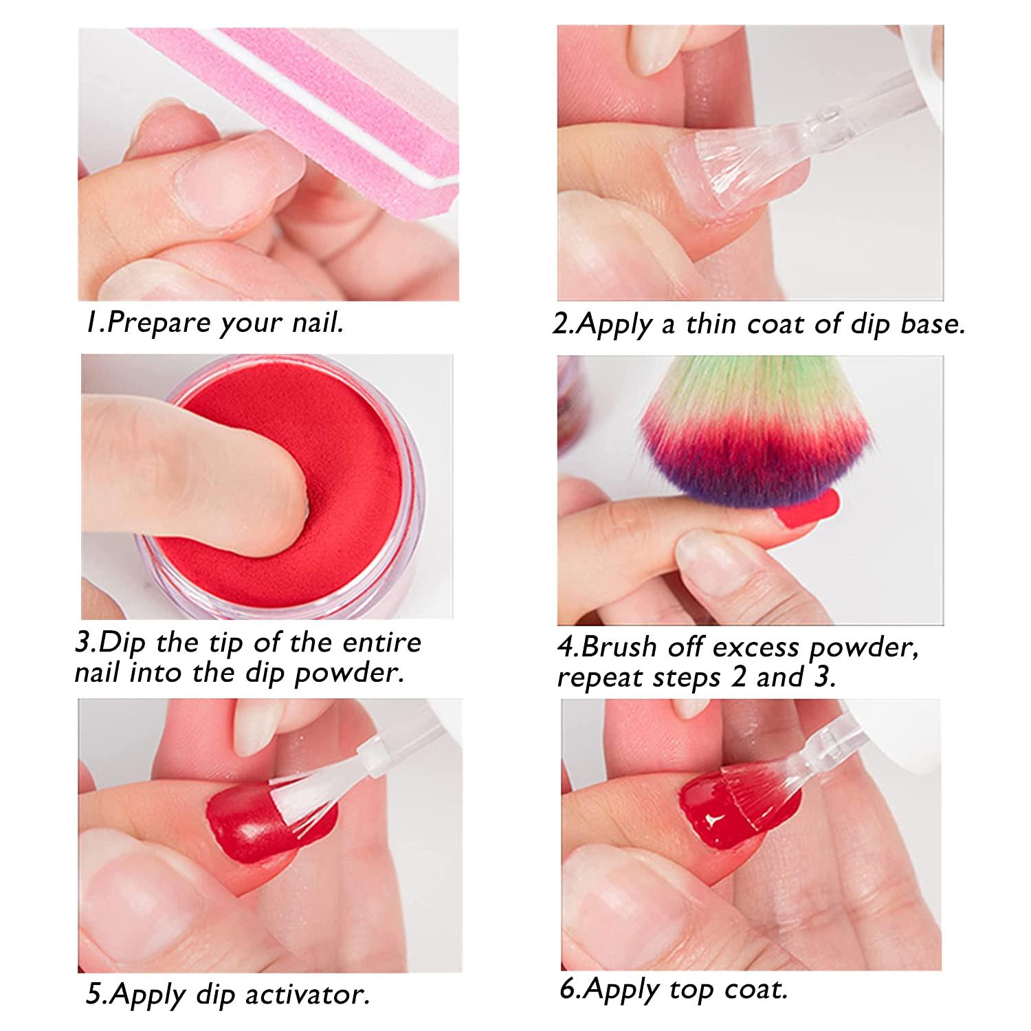 Neptune Dip Powder Nail Kit 8 colors, 1 OZ Per Jar, Colorful Dip Nail