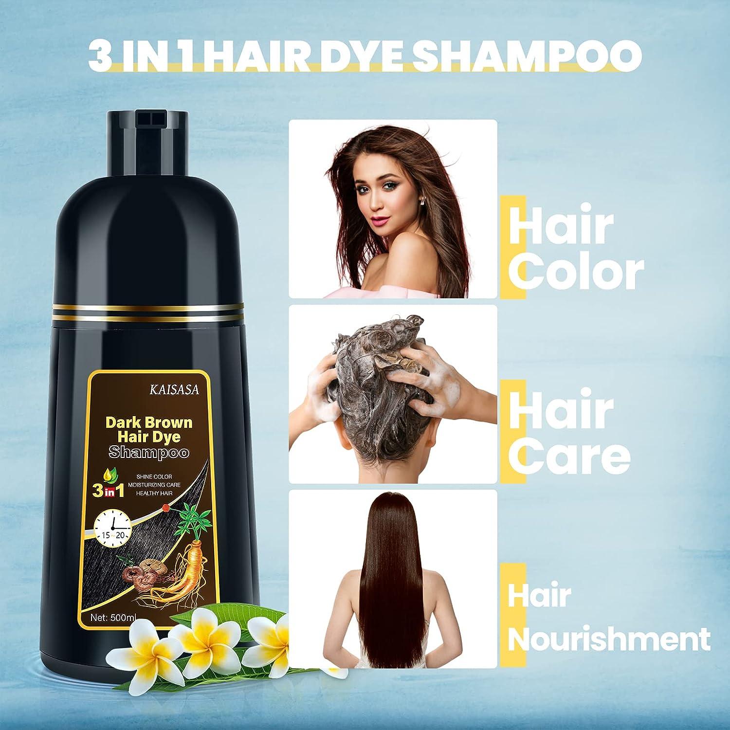 KURO Cream shampoo DARK BROWN ×３ KURO ダークブラウン クリームシャンプー 3個セット 白髪染め