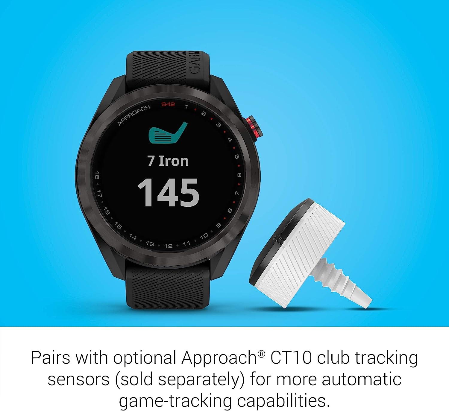 Garmin Approach S42 GPS Golf Smartwatch - Lightweight 1.2