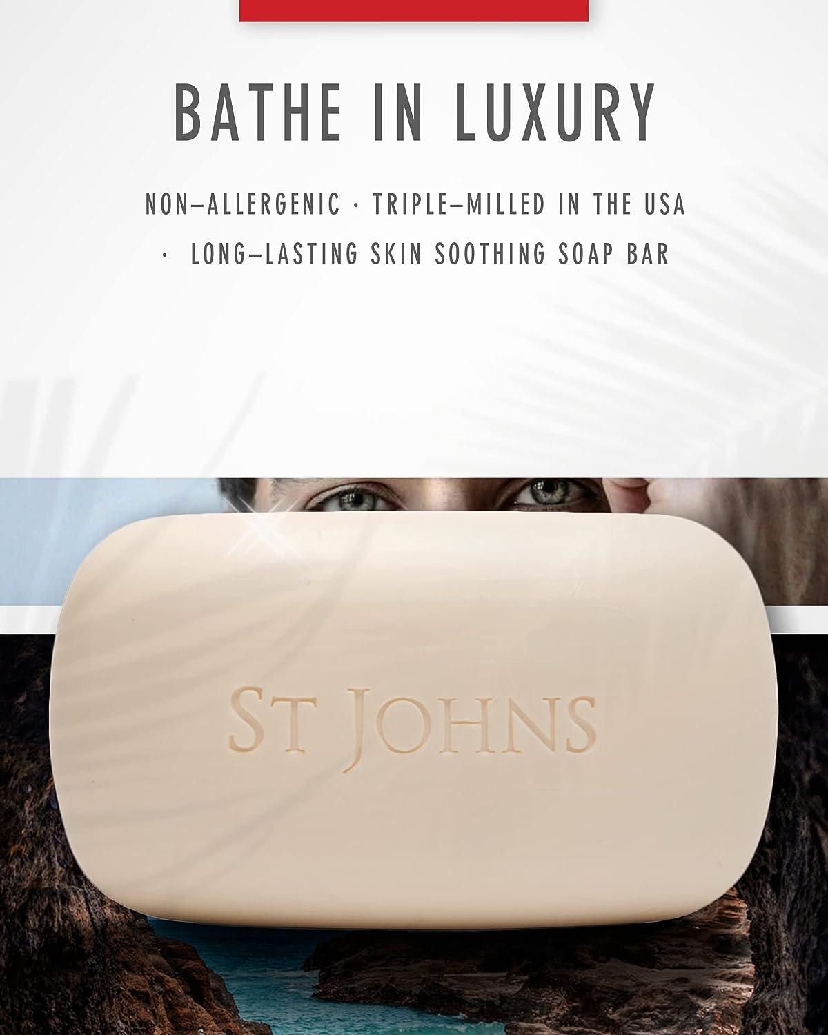 St. John Bay Rum Soap Bar USA Made Triplemilled Mens Soap Bar