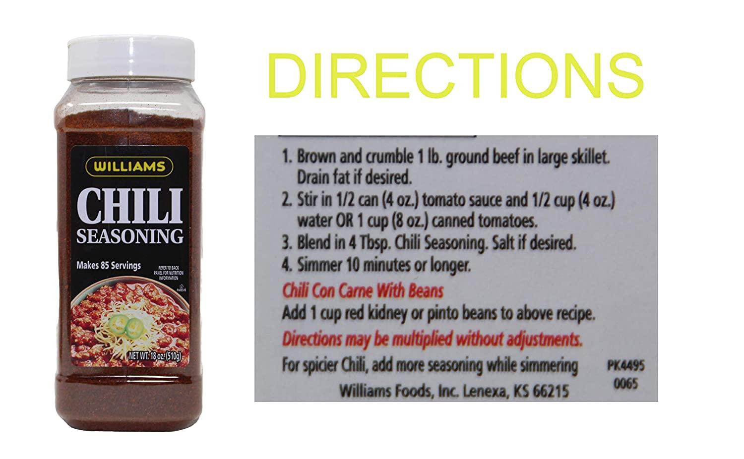 Williams Chili Seasoning Mix 18 oz 2 pack