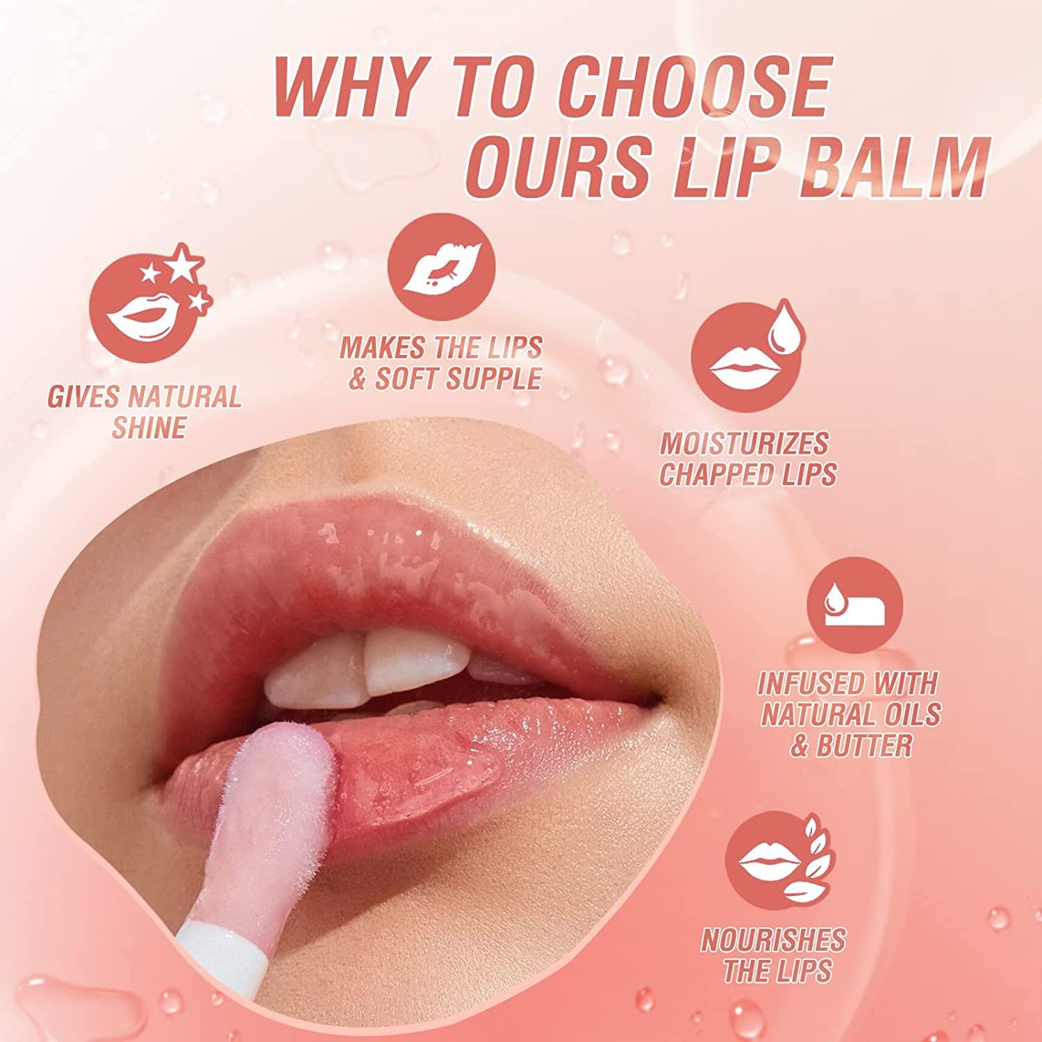 LANGMANNI Moisturizing Lip Oil,No-Sticky Lip Gloss Lip Balm Lip Care,Fruit  Flavoured Lip Oil For Dry Lip's Moisturizing Hydrating And Nourishing  (Strawberry)