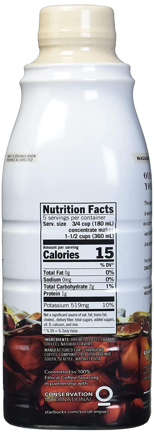 STARBUCKS Cold Brew Concentrate Multi Serve 32oz Madagascar Vanilla