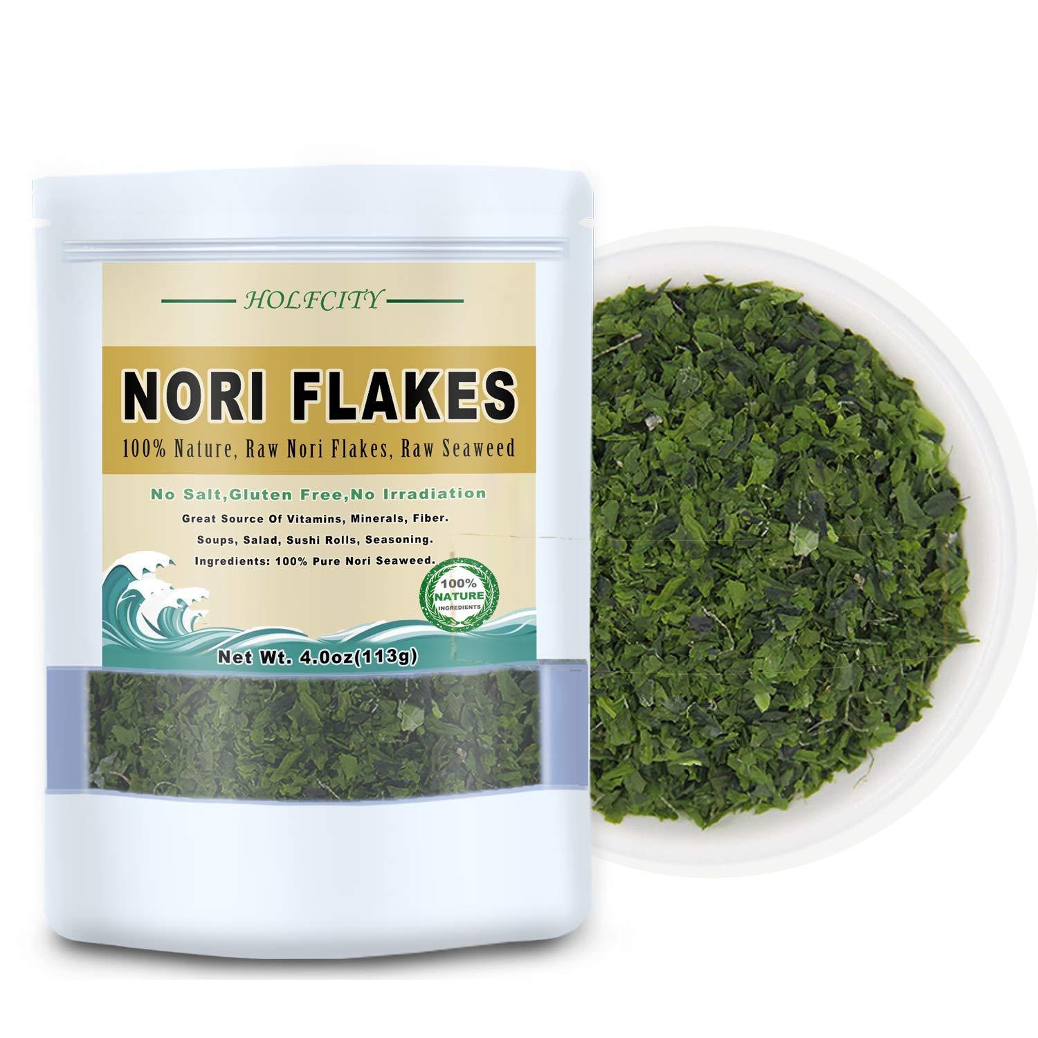 Organic Nori Flakes 4.0oz (113g) Dried Seaweed Pure & Raw