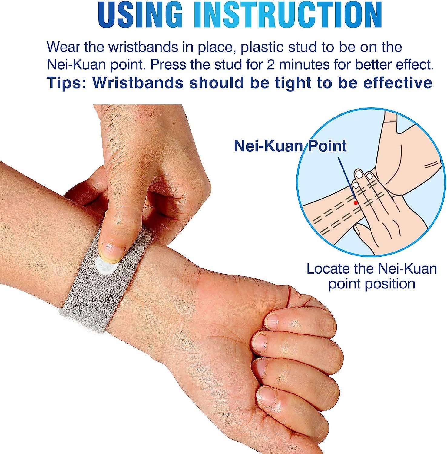 Hionfurt Motion Sickness Bands Anti Nausea Wristband for Adult and Kids