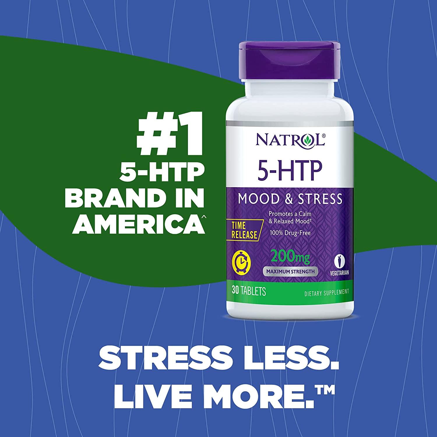 Natrol 5HTP Time Release Tablets Promotes Calm Mood & Serotonin