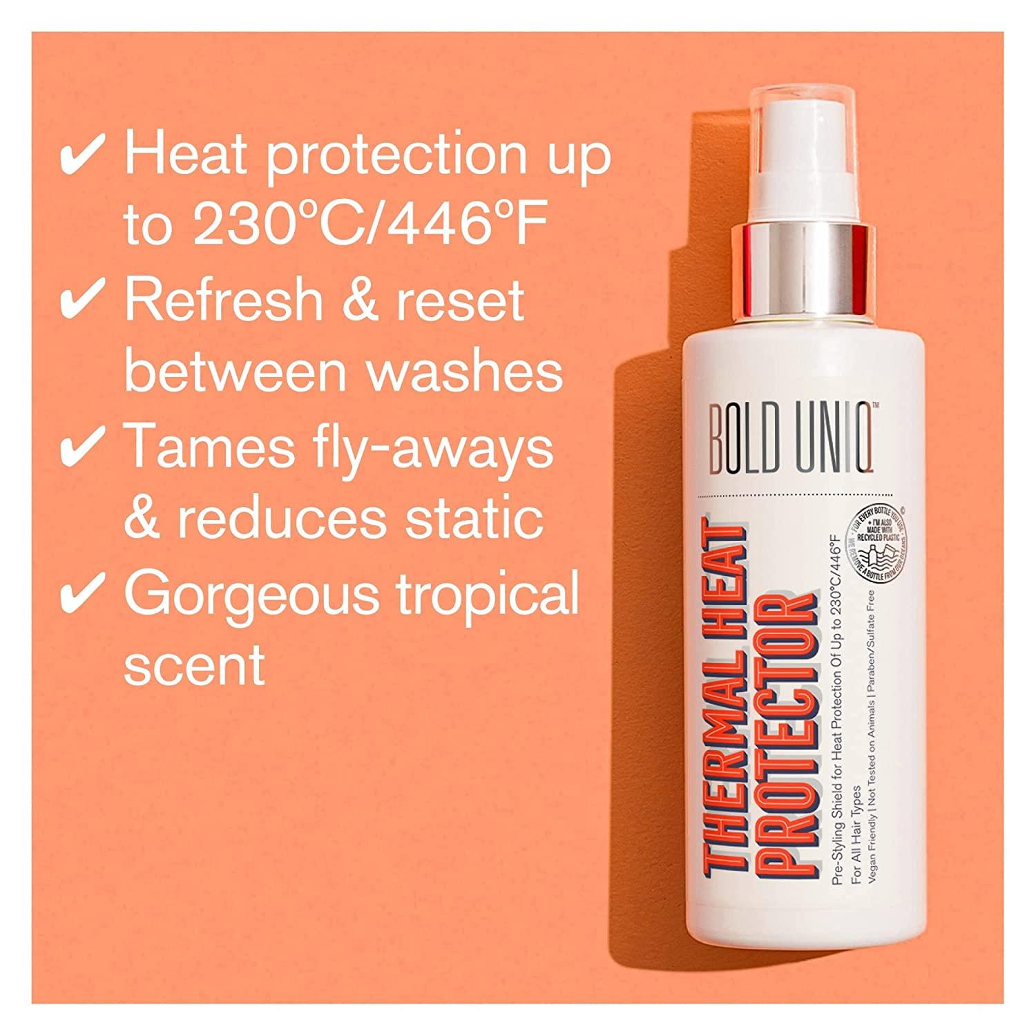 Heat Protectant Spray For Hair - Thermal Protector Up To 450F From Flat  Irons & Hot Blow Dry - Light Weight Thermal Shield Protection Prevents  Damage & Breakage, PETA Approved, Sulfate &